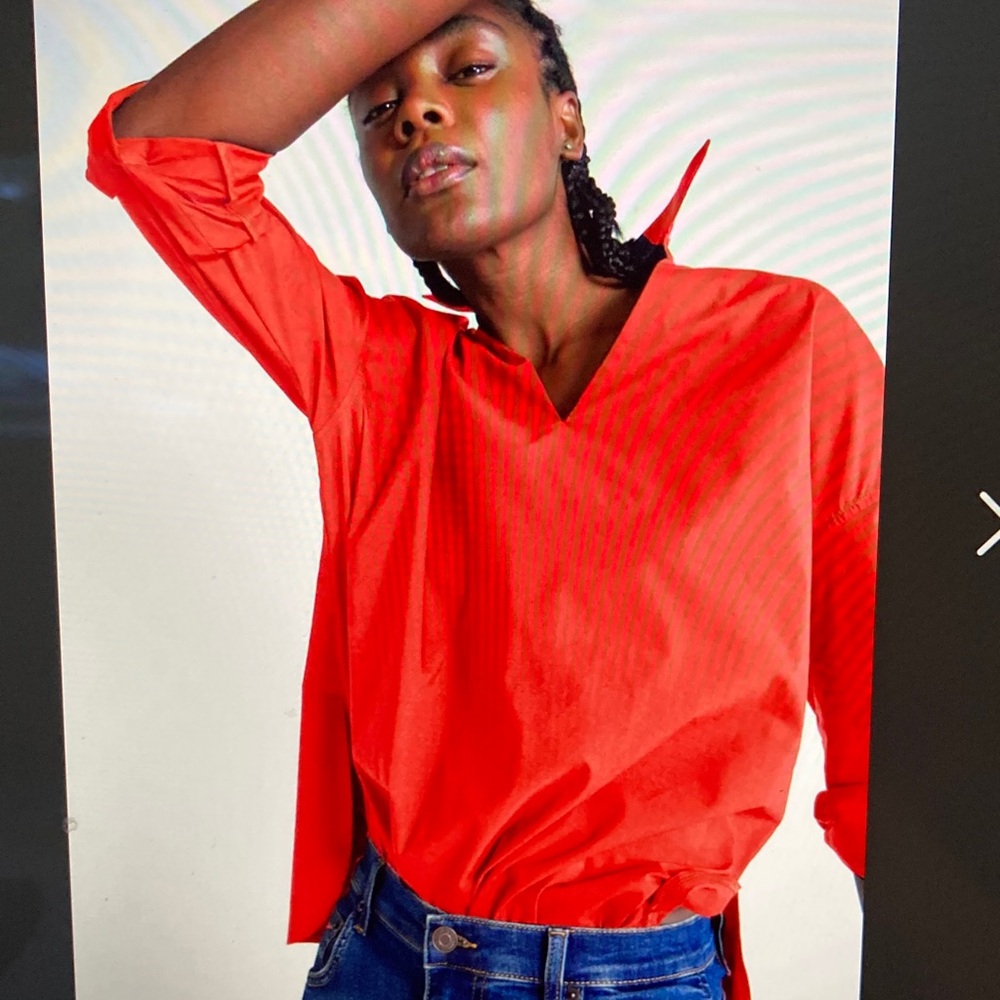 Scarlet Popover Poplin Blouse Ruti NWT - Picture 7 of 8